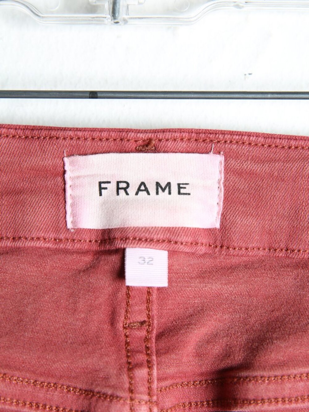 FRAME Le Crop Mini Boot High-Rise Jeans Washed Redwood Size 32 - Picture 5 of 8